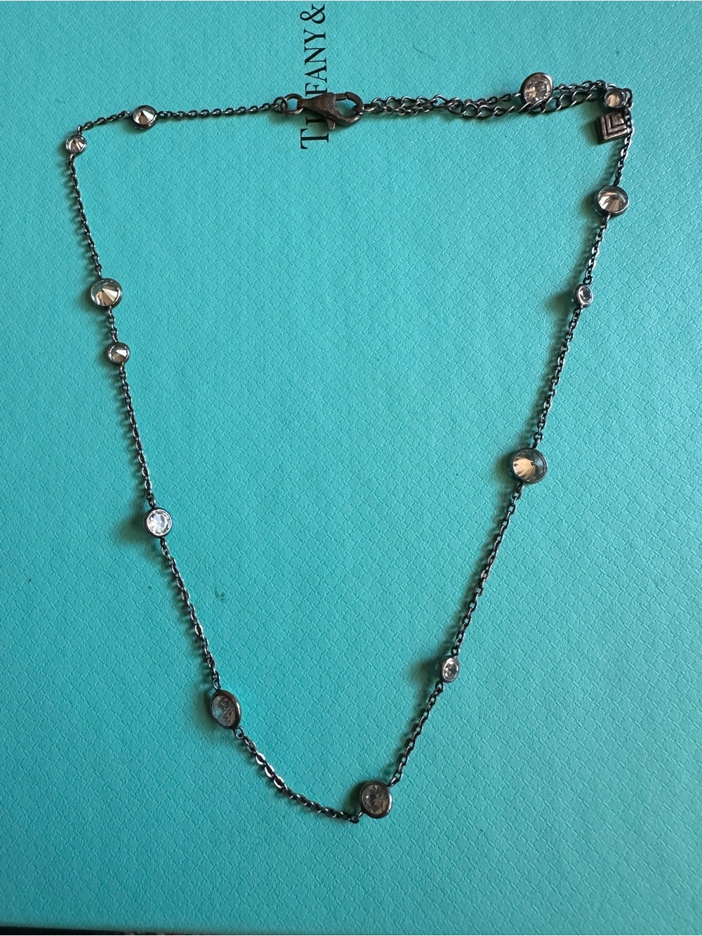 Vintage Silpada Sterling Floating Rhinestone Necklace